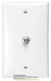 Leviton - Wallplate F Connector White