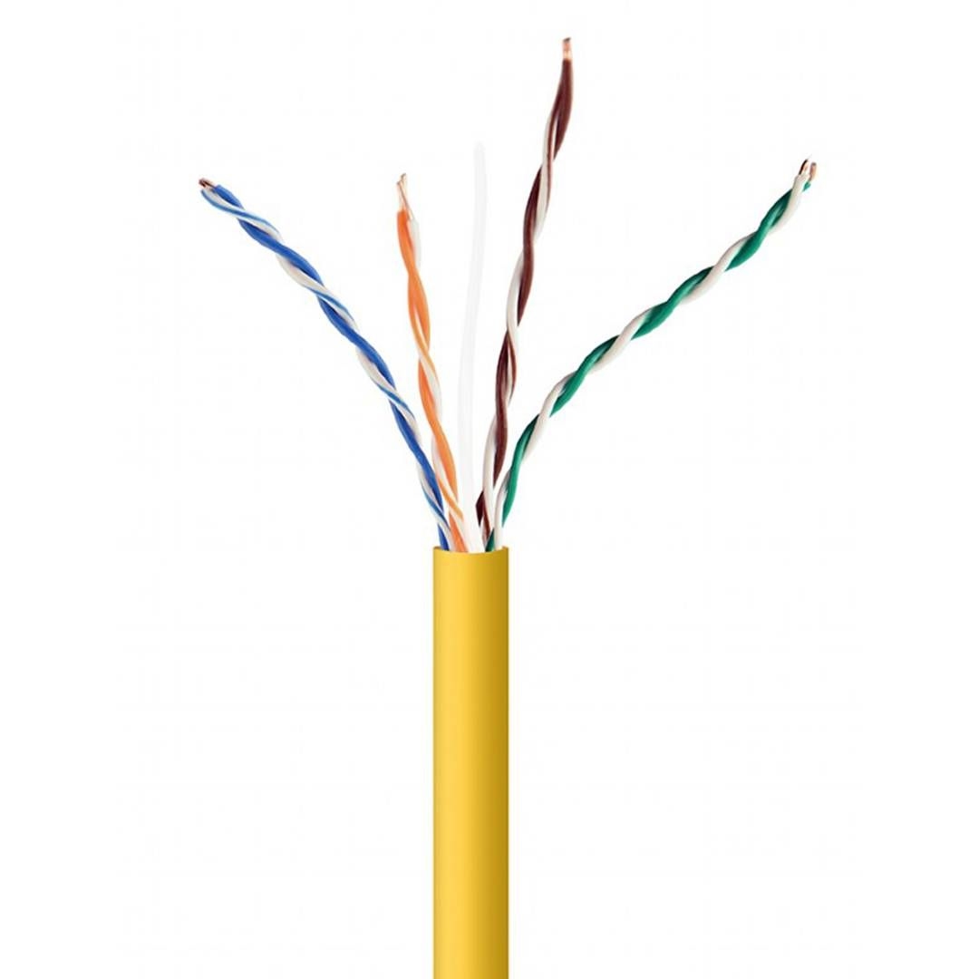 WAVENET - Cable Cat 5e 4 PR 1000' PVC Yellow