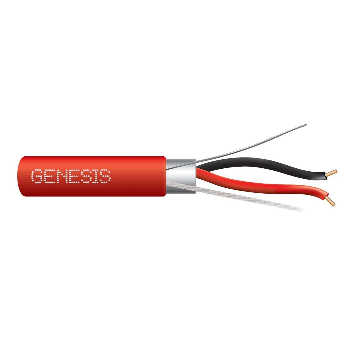 GENESIS CABLE - CABLE 16/2 SOL overall shielded CMP RED 500FT FPLP Pull Box