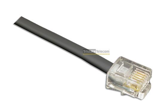 TRISTATE - Line Cord 6P4C 25' Black