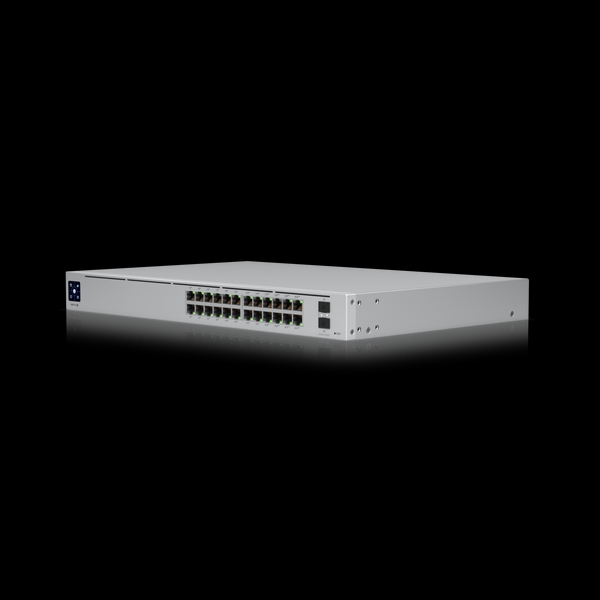 Ubiquiti - Switch Pro 24 PoE 16 GbE PoE+ Ports, 8 GbE PoE++ Ports, 2 10G SFP Ports 1 USP-RPS DC input 400Watt