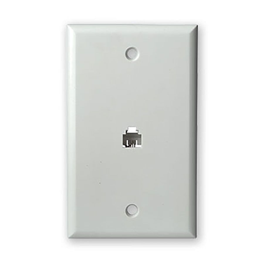 SCP - 4C TELEPHONE FLUSH MOUNT - WALL PLATE - WHITE - 10 EA/PER PACK