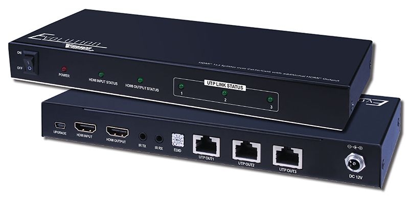 Vanco - Balun HDMI Over Cat 5/6 165FT PoE 1X3 Transmitter Only