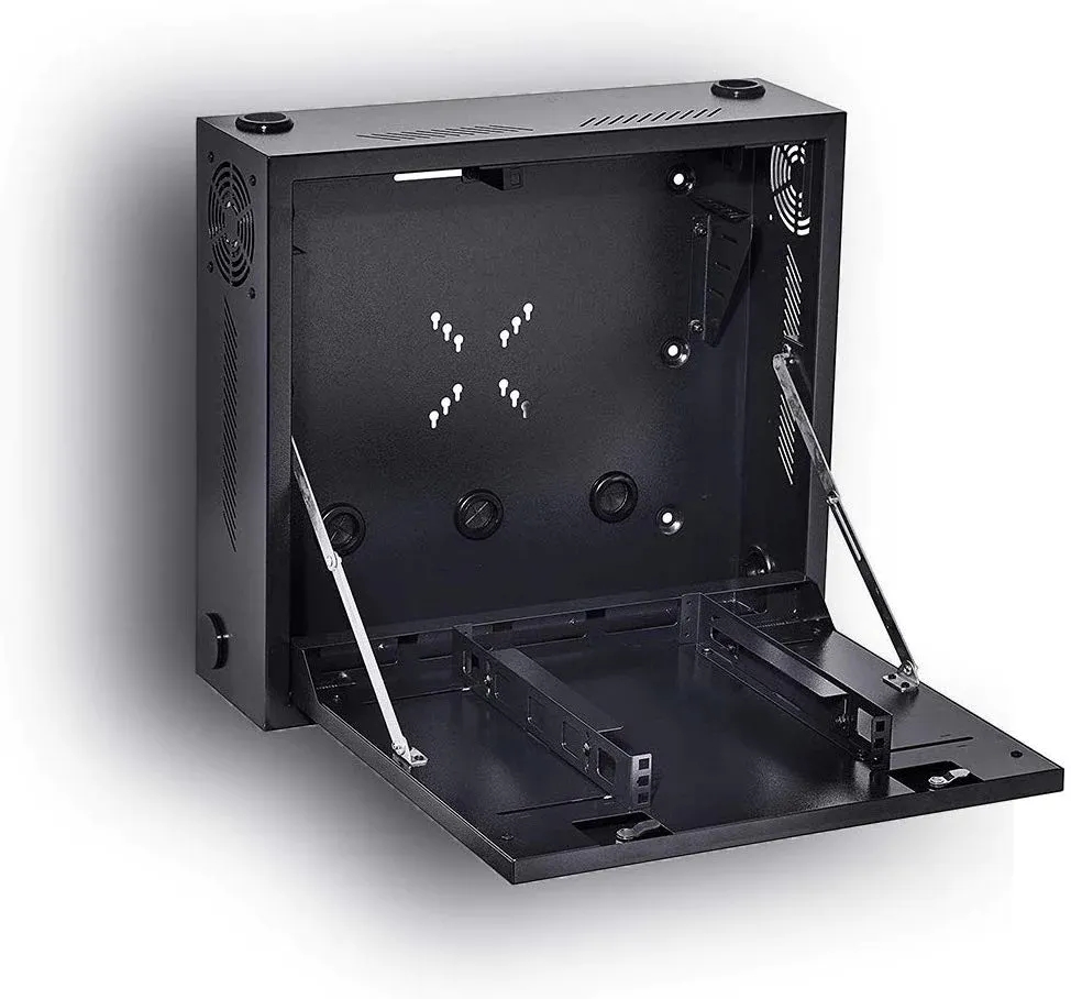 LIONBEAM - NVR LOCKBOX W/FAN 24"x24"x8" Wall Mount W/Flip Down Door