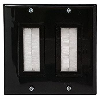 LIONBEAM - Wall Plate Decora With Brush 2 Gang BK