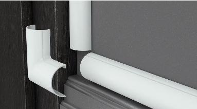 D-Line - Flat Bend For 1.18"X0.59" White 2PK