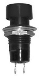 TRISTATE - Push Button Black SPST Solder