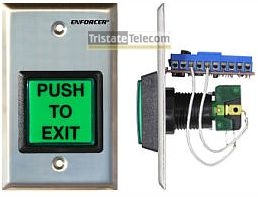 Seco Larm - Push-to-Exit Button W/Timer Illuminated