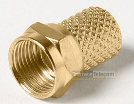 TRISTATE - Connector F Twist-On RG6 Gold 10 Pk