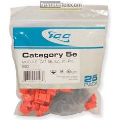 ICC - INSERT CAT 5e RED 25 Pack