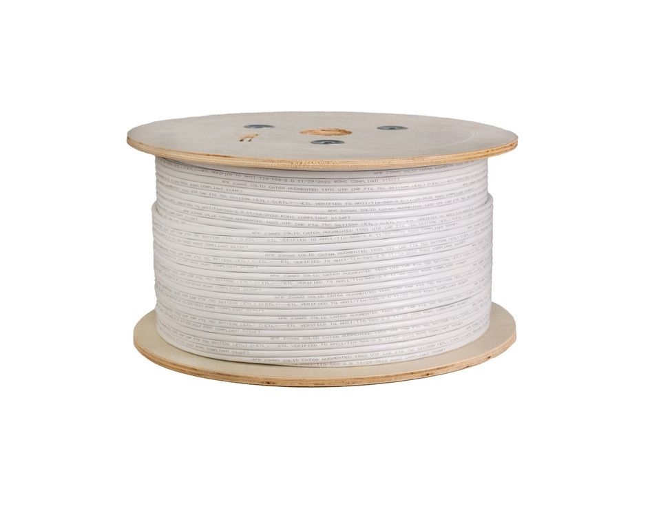 Vertical cable - Cable Cat 6A 4 PR 1000' CMP White Reel