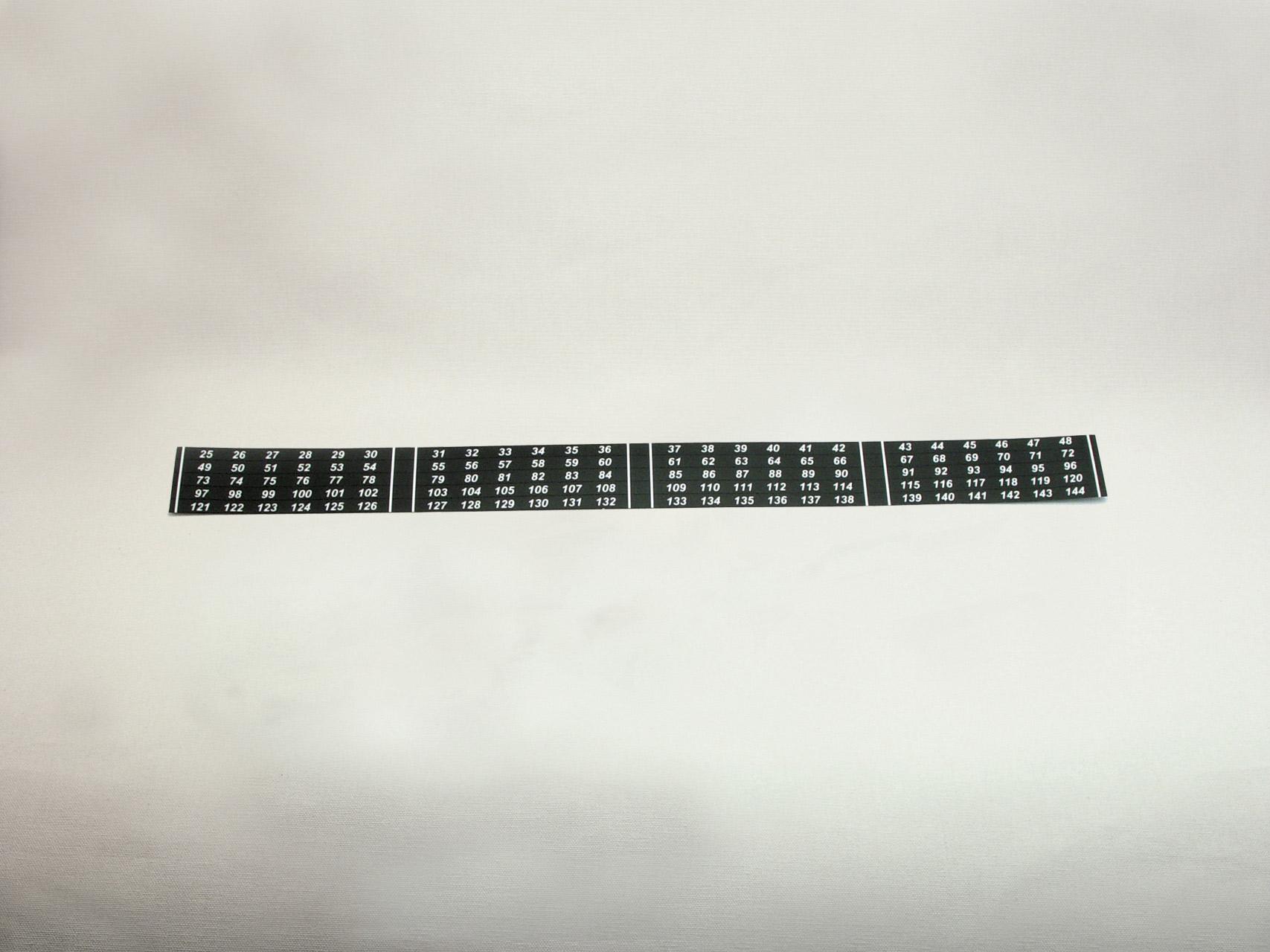 NUMBERING STRIPS, PATCH PANEL 145 - 264