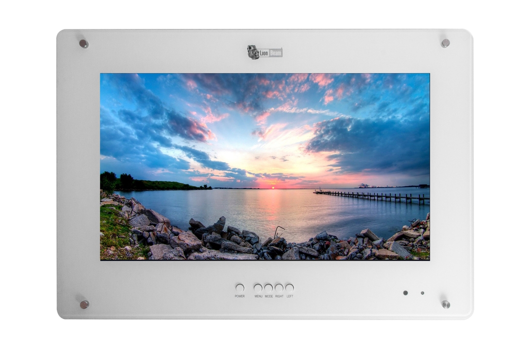 LIONBEAM - Monitor 15.6 " LED White 1920X1080 HDMI,VGA,BNC Flush Remote Control "New Buttons"