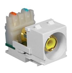 MODULE, RCA FEMALE TO IDC YELLOW INS, White