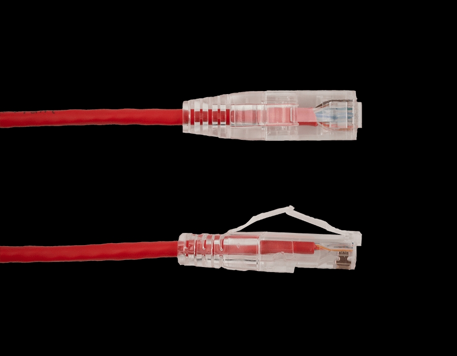 Vertical Cable - Patch Cord CAT 6A Slim Boot 5' Red