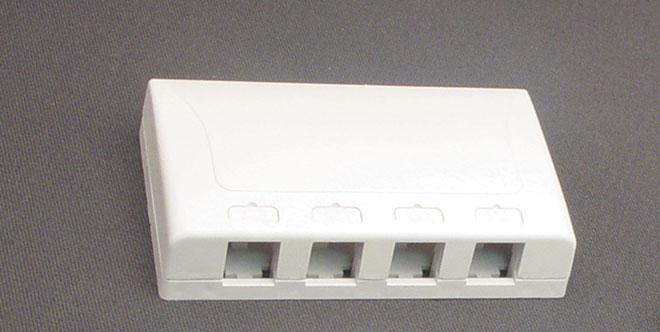 ICC - Surface Mount Keystone 4 Port White