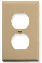 FACEPLATE, CLASSIC, DUPLEX, 1G IVORY