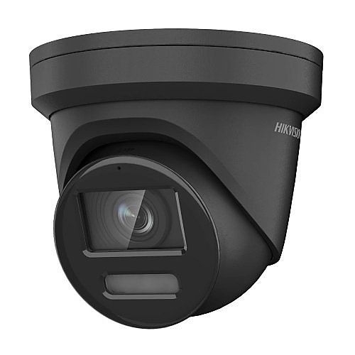 HIKVISION - Camera Turret 8 MP ColorVu StrobeLight and Audible Warning Black