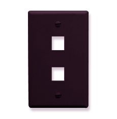 ICC - FACEPLATE, CLASSIC, 2 PORT, 1G BLACK