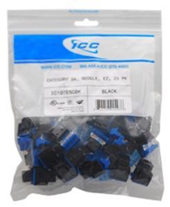 ICC - INSERT CAT 5e BLACK 25 Pack