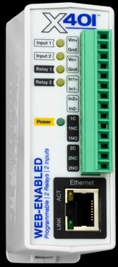 Control By Web - Web Relay POE 2 Digital Inputs, 2 Relays, up to 16 1-Wire sensors w/ built-in web-server 4-26VDC