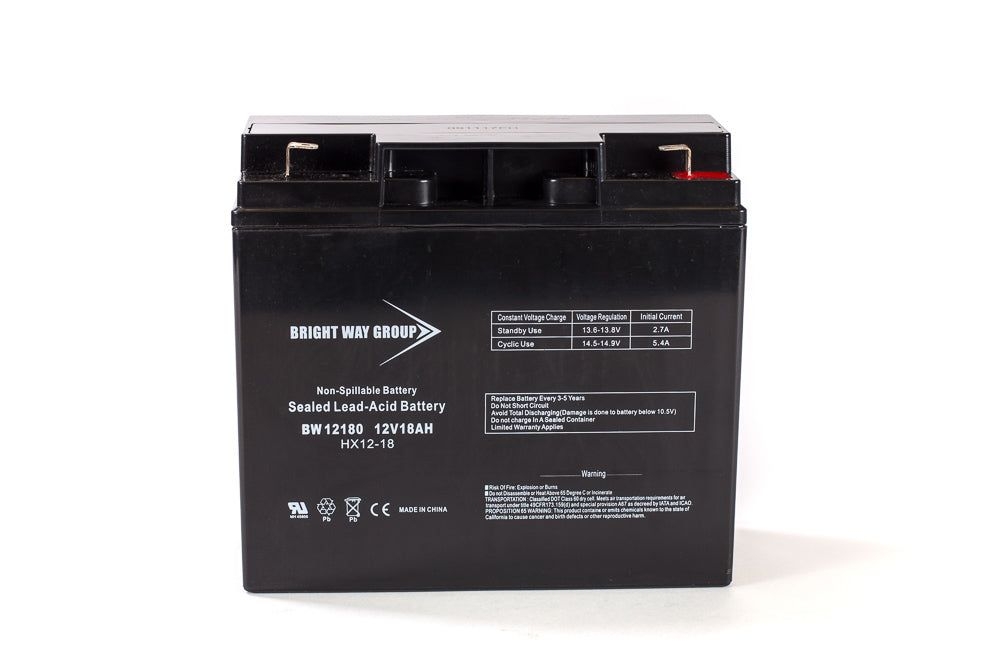 BRIGHT WAY GROUP - Battery 12V 18AH Sealed Lead Acid F2 terminal