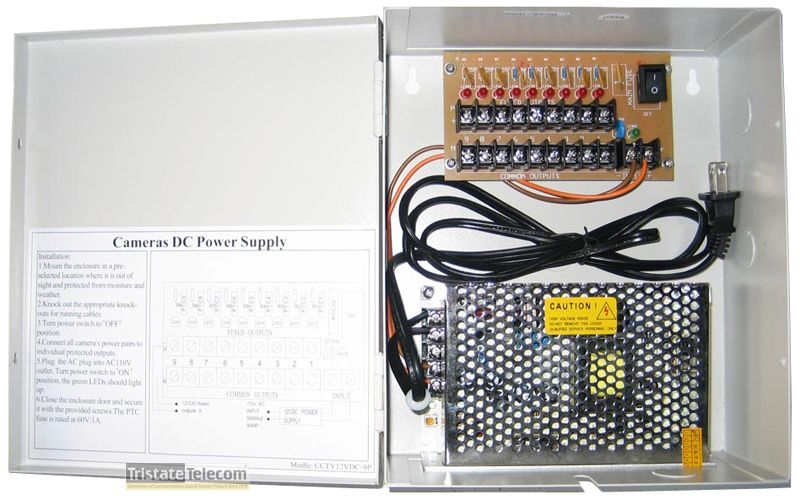 TRISTATE - Power Supply 12VDC 10 Amp 4 CH PTC Fuse
