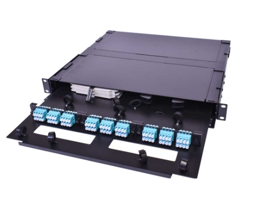 Cleerline Fiber - 1U Enclosure, Holds up to 3 plates, comes w/ Flush Mount Rack Ears fiber