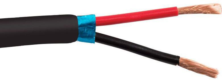 SCP - Cable 16/2 Direct Burial Speaker Cable 65 Strand Oxygen Free Copper, Gel Fill Black 1000' Spool