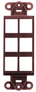 Leviton - INSERT 6 PORT DECORA BROWN