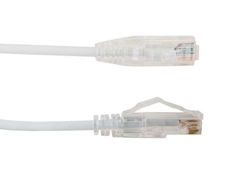 Vertical Cable - Patch Cord CAT 6A Slim Boot 10' White