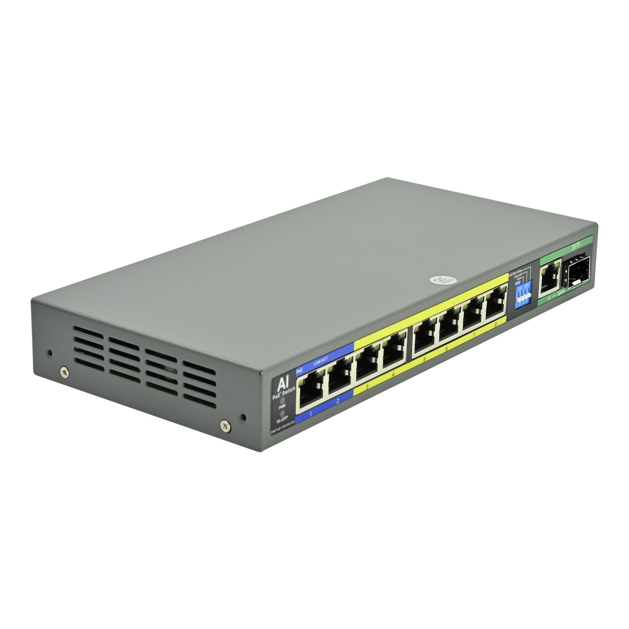 Switch 8 Port Gigabit PoE, 125W 1 SFP