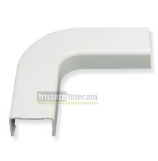 ICC - FLAT ELBOW, RACEWAY, 1 3/4" WHITE (10 PC