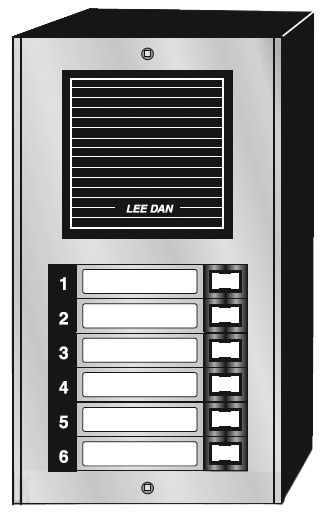 LEEDAN - Door Panel 6 Button Aluminum Surface Mou