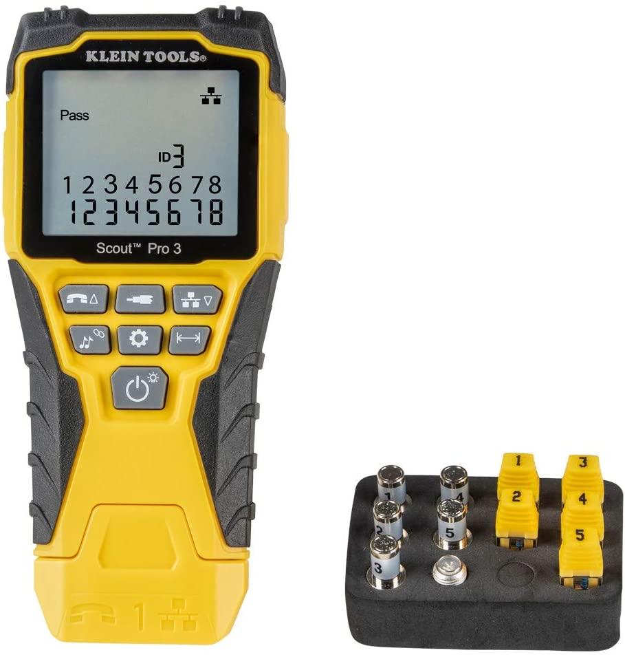 Klein Tools - Cable Tester Kit with Scout Pro 3 Tester, Remotes, Adapter, Battery