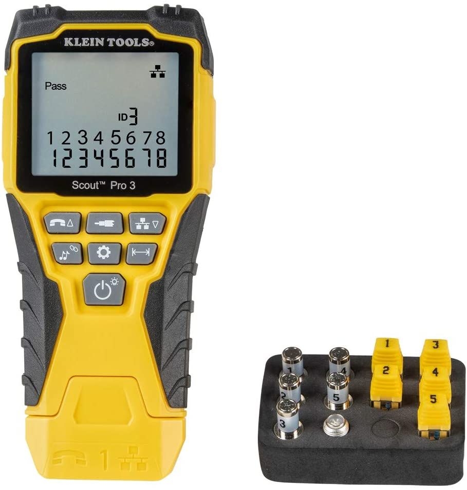 Klein Tools - Cable Tester Kit with Scout Pro 3 Tester, Remotes, Adapter, Battery