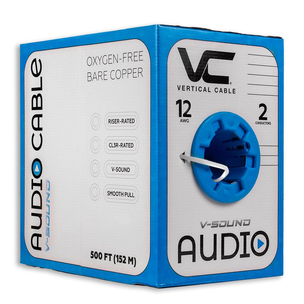 Vertical Cable - Cable 12/2 Stranded 500'Pull Box WHITE AUDACIOUS