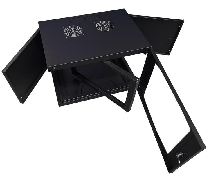 LIONBEAM - RACK WALL ENCLOSED 12U 23"D W/Tempered Glass Door