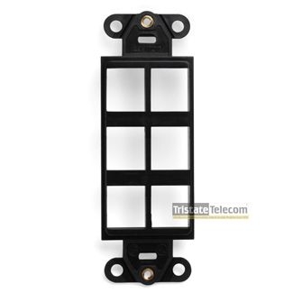 Leviton - INSERT 6 PORT DECORA BLACK