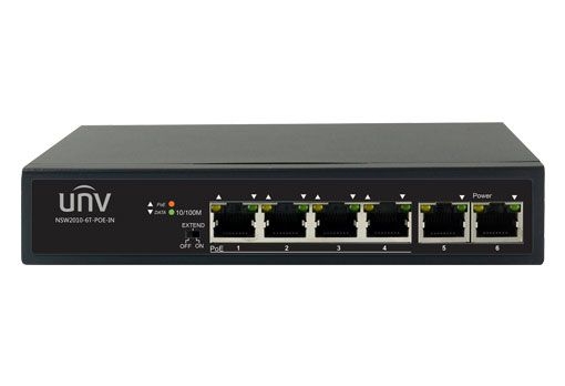 UNV - Switch 4 Ports PoE 2 Uplink ports NSW2010-6T-POE-IN