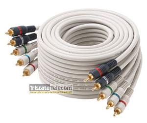 TRISTATE - Component A/V Cable 5-RCA 25' Ivory