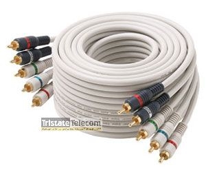 TRISTATE - Component A/V Cable 5-RCA 25' Ivory