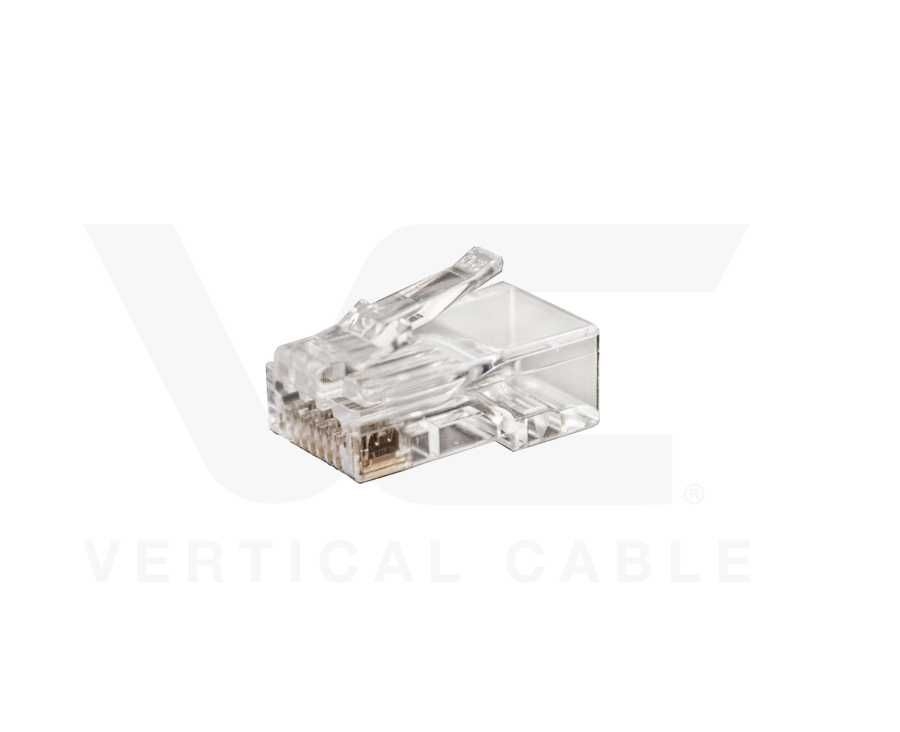 Vertical Cable - Category 6A Feed Through Plug (RJ45 Modular Connector) Unshielded
