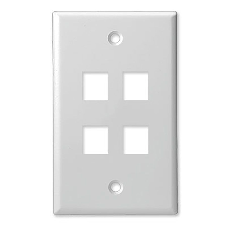 SCP - FACEPLATE, CLASSIC 4 PORT 1G WHITE 10 PK