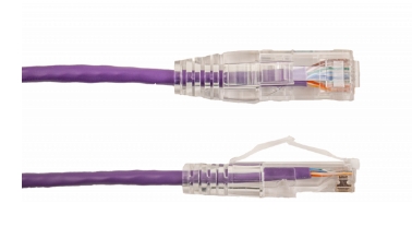 Vertical Cable - Patch Cord CAT 6A Slim Boot 1' Purple